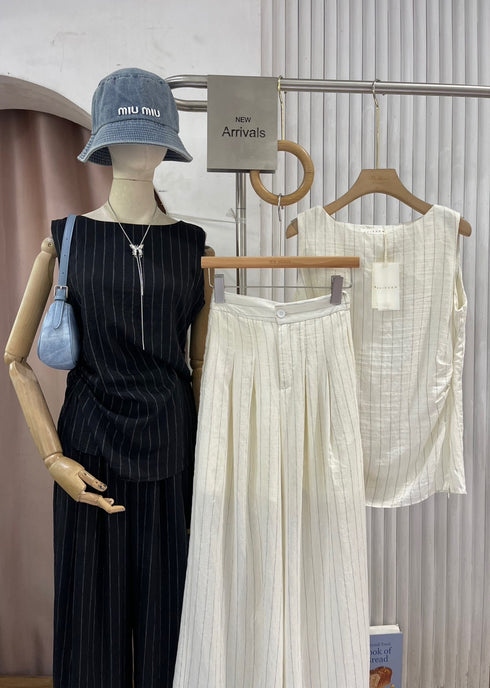 Two Piece Sleeveless Shirt with Trouser